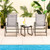 Outdoor Folding Sling Chairs Set Of 4 With Armrest And Backrest-Gray NP11097GR-4 By CW