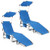 Set Of 2 Portable Reclining Chair With 5 Adjustable Positions-Navy NP10027NY-2 By CW