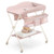 Baby Diaper Changing Table With Water Basin Wheel Pink Ac10008Pi By Cw