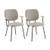 Set Of 2 Modern Fabric Dining Chairs With Armrest And Curved Backrest KC54718HS-2 By CW