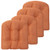 4 Pack 17.5 X 17 Inch U-Shaped Chair Pads With Polyester Cover-Orange HU10513OR By CW