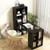 Modern Computer Desk With 12 Cubes Bookshelf Black Cb10277Dk By Cw