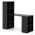 Modern Computer Desk With 12 Cubes Bookshelf-Black CB10277DK By CW