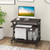 Mobile Computer Desk With Keyboard Tray Mouse Tray And Shelf Dark Brown Cb10497Bn By Cw