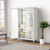Rolling Storage Armoire Closet With Hanging Rod And Adjustable Shelf-White HU10441WH By CW