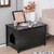 Wooden Cat Litter Box Enclosure With Top Opening Side Table-Black PV10008BK By CW