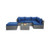 6 Pieces Outdoor Rattan Sofa Set With Seat And Back Cushions-Navy HW71182NY+ By CW