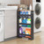 Rolling Kitchen Slim Storage Cart Mobile Shelving Organizer With Handle Gray Jv10501Gr By Cw