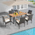 7 Pieces Outdoor Wicker Chair And Dining Table Set-Wood Handrail HW70831-2+HW70831-4+HW70840 By CW
