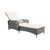 Outdoor Chaise Lounge Chair Recliner With 6-Level Backrest Cushion And Pillow HW71246 By CW
