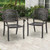 Set Of 2 Cast Aluminum Patio Chairs With Armrests Brown Np11299Cp 2 By Cw