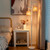 2 Light Tree Trunk Lamps With Wicker Shade-White EU10103US-WH By CW