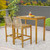 Set Of 2 Rattan Patio Wood Barstools Dining Chairs With Backrest-Set Of 2 HW71327-2 By CW