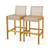 Set Of 2 Rattan Patio Wood Barstools Dining Chairs With Backrest-Set Of 2 HW71327-2 By CW