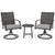 3 Piece Patio Swivel Chair Set With Soft Seat Cushions For Backyard NP11212 By CW