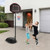 5 5 To 7 5 Ft Adjustable Portable Basketball Hoop System With Anti Rust Stand And Wheels Sp37872 By Cw