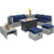 9 Pieces Patio Furniture Set With 42 Inches 60000 Btu Fire Pit-Navy OP70369+HW68604NY+ By CW