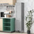 Tall Bathroom Floor Cabinet With Shutter Doors And Adjustable Shelf-Gray BA7858GR By CW