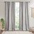 Olliix Imani Cotton Printed Window Panel With Chenille Stripe And Lining Ii40 1181