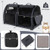 Double Compartment Pet Carrier With 2 Removable Hammocks-Black PV10094DK By CW