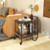 Rolling Buffet Serving Cart With Removable Metal Wire Wine Rack-Brown HV10461CF By CW