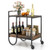 Rolling Buffet Serving Cart With Removable Metal Wire Wine Rack-Brown HV10461CF By CW