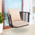 Single Person Hanging Seat With Woven Rattan Backrest For Backyard Hw71332Bn By Cw