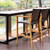 Set Of 2 Pe Wicker Patio Bar Chairs With Acacia Wood Armrests Set Of 2 Hw71478 2 By Cw