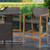 Set Of 2 Pe Wicker Patio Bar Chairs With Acacia Wood Armrests-Set Of 2 HW71478-2 By CW