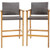 Set Of 2 Pe Wicker Patio Bar Chairs With Acacia Wood Armrests-Set Of 2 HW71478-2 By CW