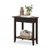 2-Tier Wedge Narrow End Table With Storage Shelf And Solid Wood Legs-Espresso JV11153ES By CW