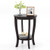 2-Tier Round End Table With Solid Wood Legs-Espresso JV11155ES By CW
