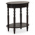 2-Tier Oval Side Table With Storage Shelf And Solid Wood Legs-Espresso JV11157ES By CW