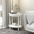2 Tier Oval Side Table With Storage Shelf And Solid Wood Legs White Jv11157Wh By Cw