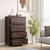 4 Drawer Dresser For Closet Hallway Living Room Nursery Brown Hw66609Mg By Cw