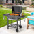 Outdoor Bbq Charcoal Grill With 2 Foldable Side Table And Wheels NP11290 By CW
