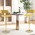 Swivel Barstool With Woven Back Set Of 2 For Kitchen Island Cafe Yellow Jv11199Ye 2 By Cw