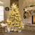 4.5/6/7 Ft Artificial Pre-Lit Christmas Tree Hinged Xmas Tree With Warm White Led Lights-4.5 Ft CM24321US By CW