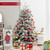 4 5 6 7 Ft Artificial Pre Lit Christmas Tree Hinged Xmas Tree With Warm White Led Lights 6 Ft Cm24322Us By Cw