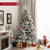 4.5/6/7 Ft Artificial Pre-Lit Christmas Tree Hinged Xmas Tree With Warm White Led Lights-7 Ft CM24323US By CW