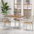 5 Piece Wooden Dining Set With Rectangular Table And 4 Chairs Coffee Kc56070Cf By Cw