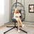 Hanging Egg Chair With Head Pillow And Large Seat Cushion Gray Np11301Gr By Cw