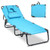 Beach Chaise Lounge Chair With Face Hole And Removable Pillow-Turquoise NP10947NY By CW