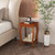 15 Inch 2 Tier Square End Table With Storage Shelf Set Of 2 Walnut Jv11160Wn 2 By Cw