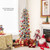 4 5 6 7 Feet Christmas Tree With 258 Branch Tips And 100 Incandescent Lights Flocked And Slim 4 5 Ft Cm24583Us By Cw