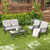 Outdoor Loveseat Chair Set With Tempered Glass Coffee Table NP10926GR-12 By CW