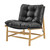 Oswald Pu Tufted Accent Chair, Casa Black 3900127-662 By NPD