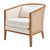 Tillman Fabric Accent Arm Chair With Rattan Shortbread Natural 3900078 N By Npd