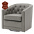 Walsh Top Grain Leather Swivel Accent Arm Chair Garrett Gray 1900153 428 By Npd
