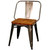 Brian Metal Dining Side Chair Wood Seat Gunmetal 938232 Gm By Npd